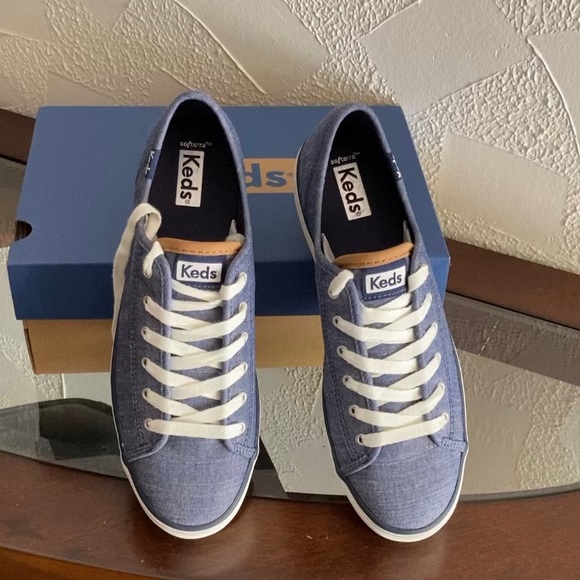 Kate Spade-Keds Triple Kick Trambray Sneaker In Navy NWT - Picture 4 of 9